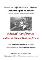 Récital - Conférence : Ninon Vallin, la femme, la résistante_Montalieu-Vercieu