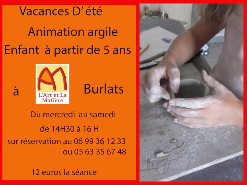 Animation autour de l'argile avec les enfants et ados