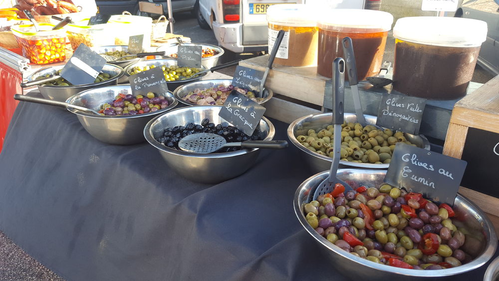 Stand d'olives
