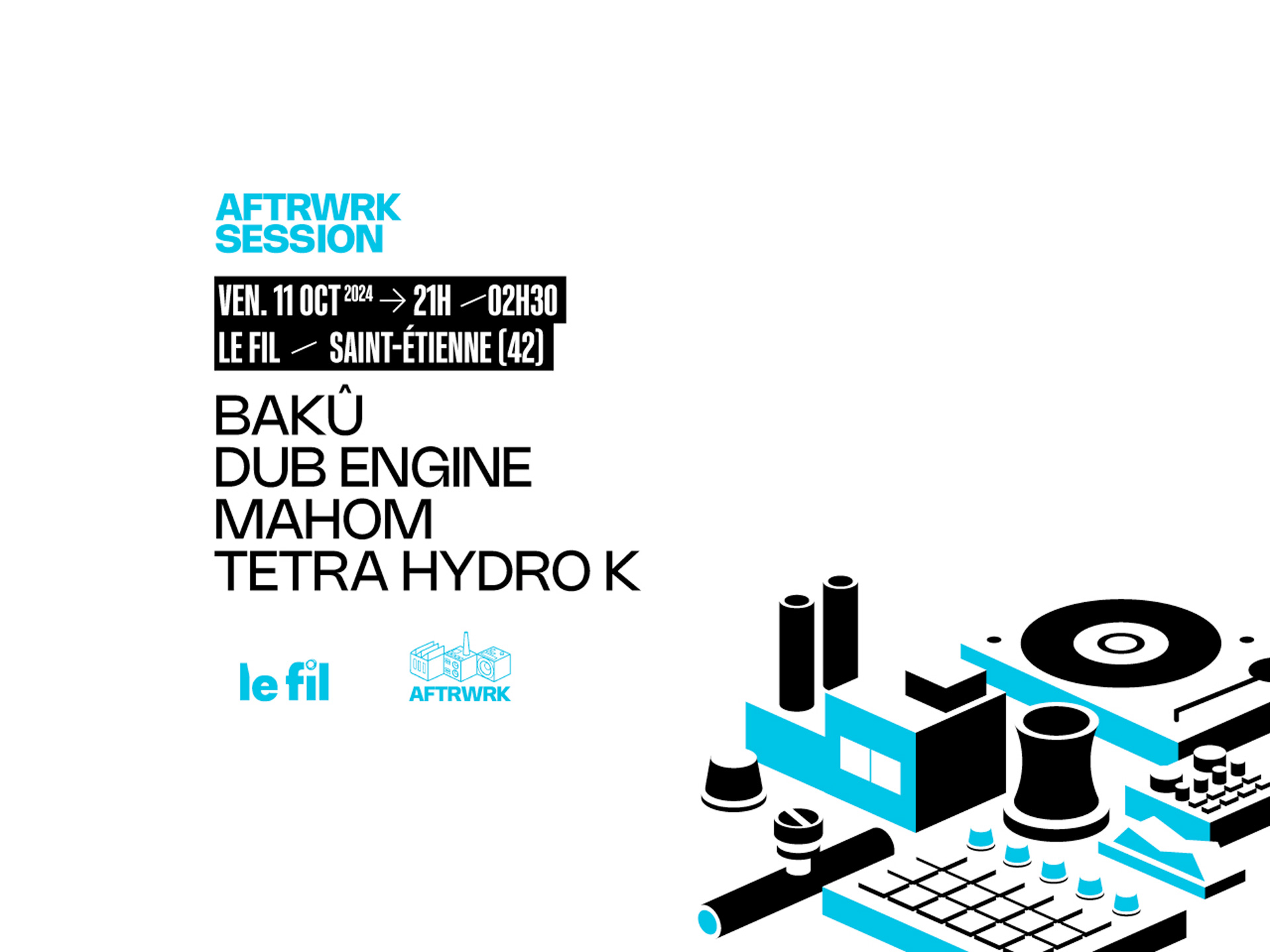 Concert - Tetra Hydro K + Mahom + Dub Engine + Bakû
