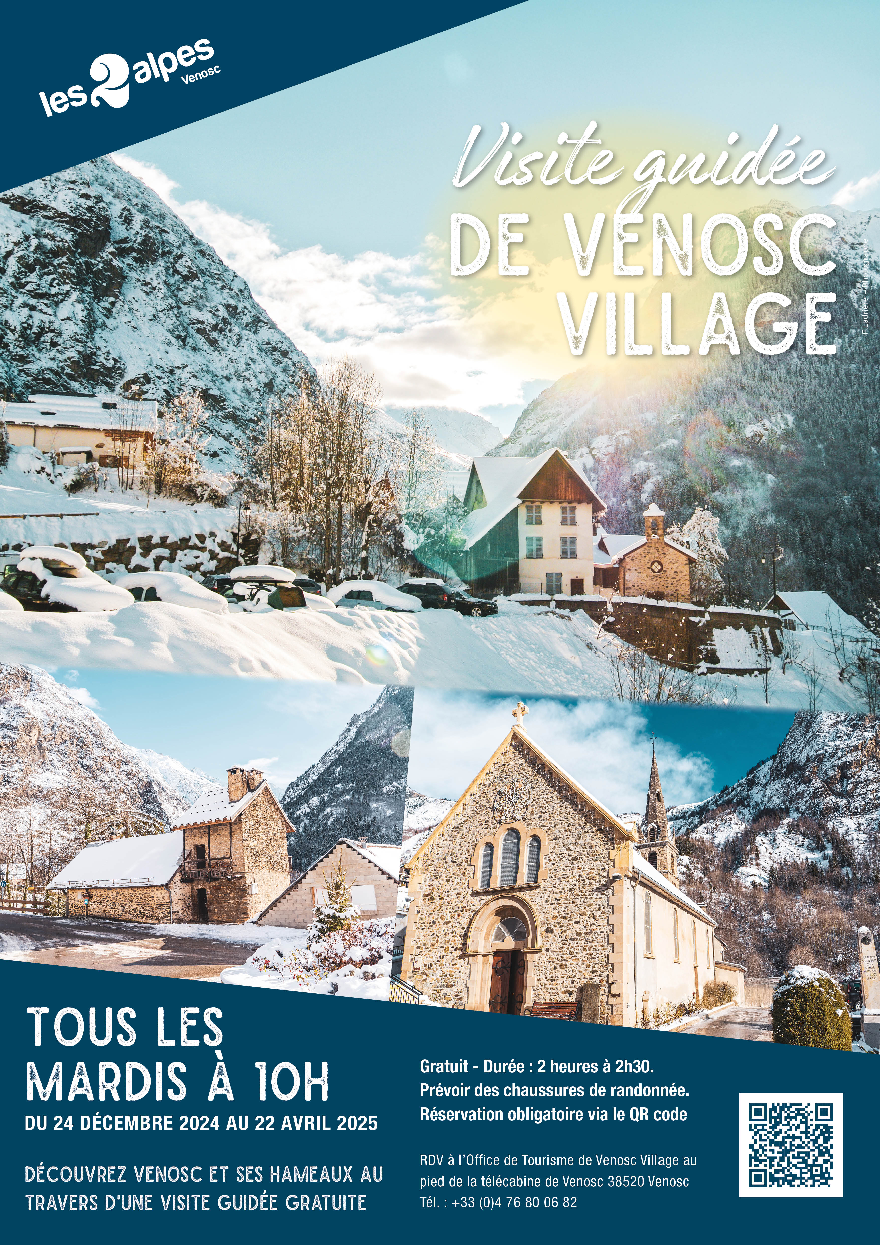 Randonnée visite guidée de Venosc village