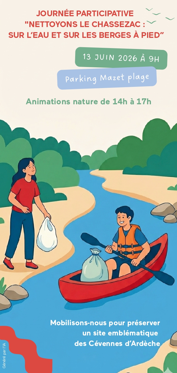 Journée participative "Nettoyons le Chassezac : sur l’eau et sur les berges" - Découverte des trésors du chassezac