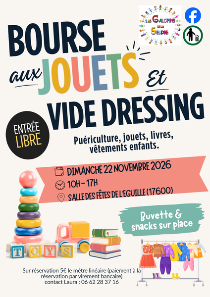 Bourse aux jouets et vide dressing