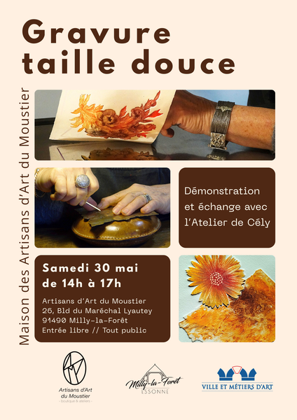 Gravure taille douce_Milly-la-Forêt
