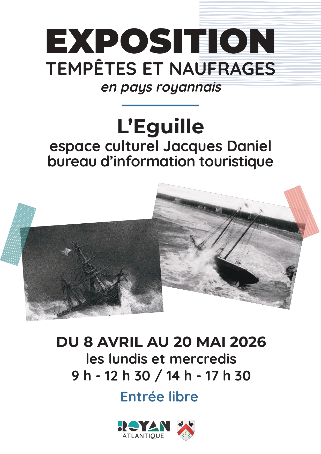 EXPOSITION TEMPÊTES ET NAUFRAGES en pays royannais