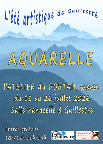 Exposition des aquarelles de l'Atelier du Portail : l'été artistique