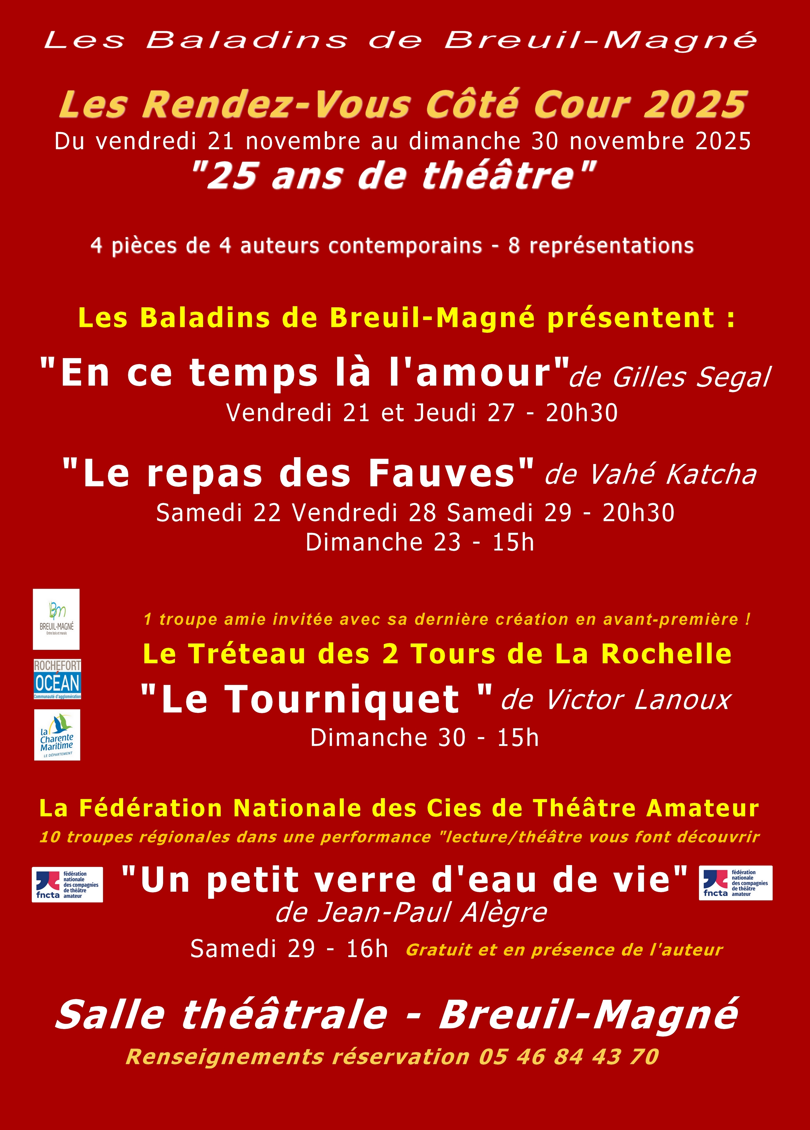 Les Rendez-Vous côté cour : 25 ans de théâtre