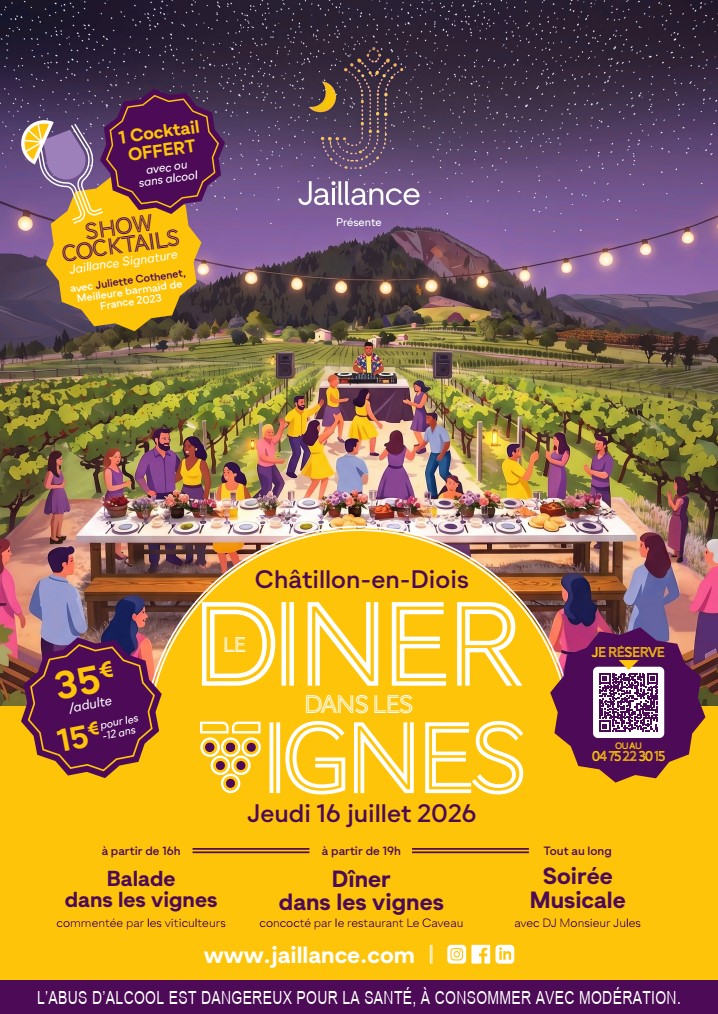 Dîner dans les vignes Jaillance