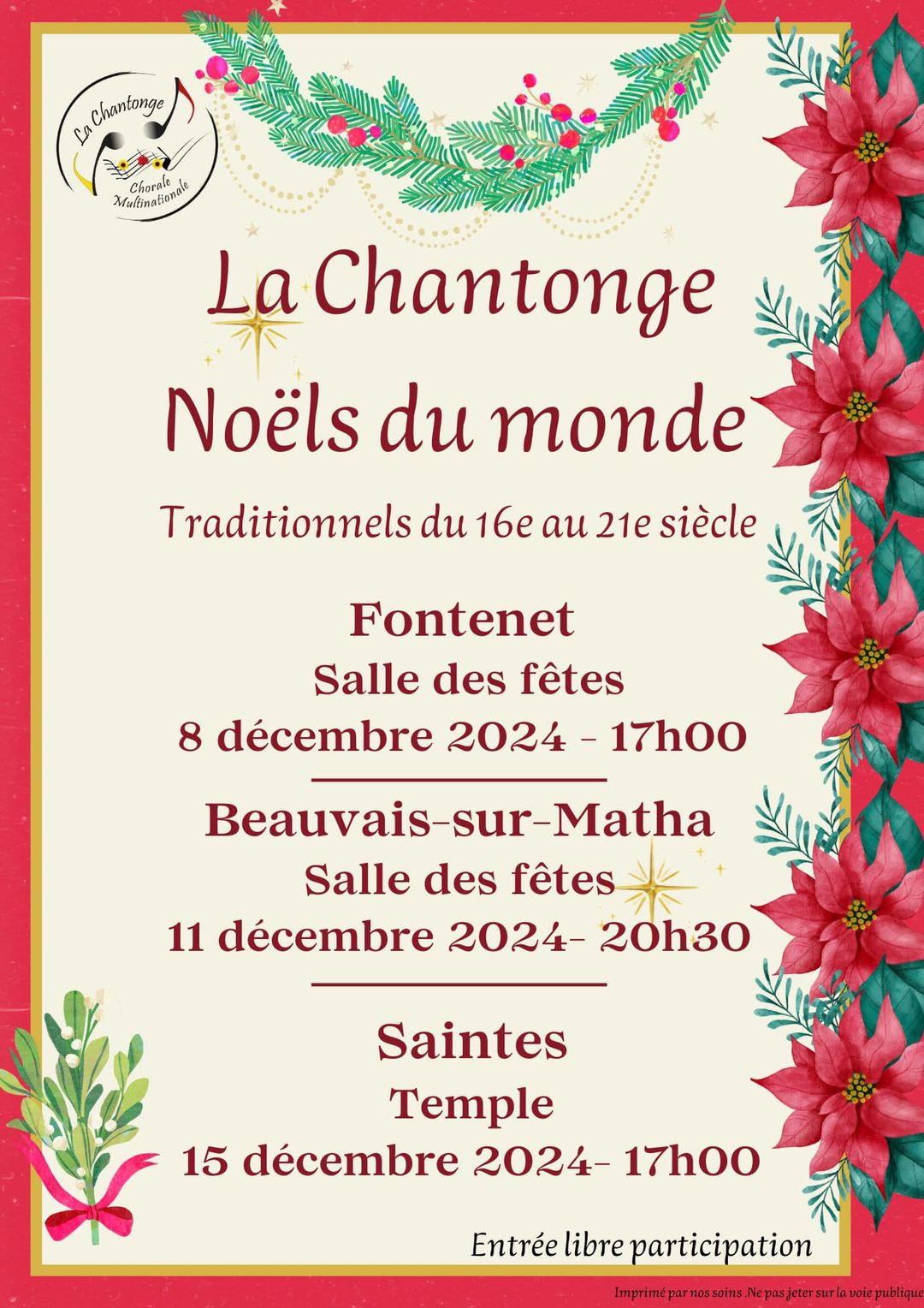 Concert de Noël de La Chantonge