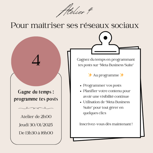 4. Sujet : Gagne du temps - programme tes posts