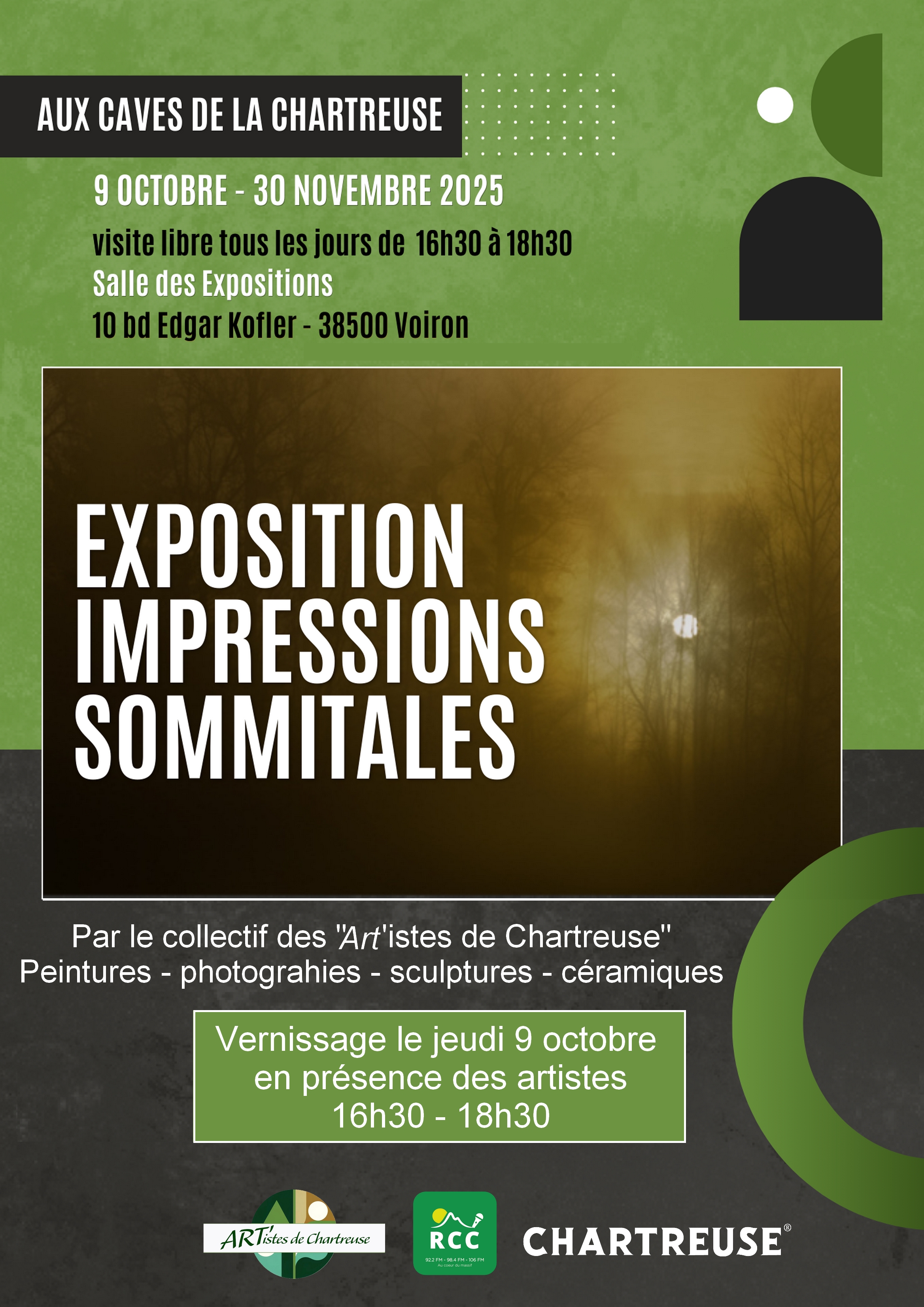 Affiche expo caves de la chartreuse