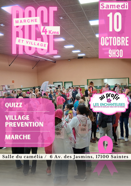 Octobre Rose – Marche solidaire & Village prévention Au profit des Enchanteuses