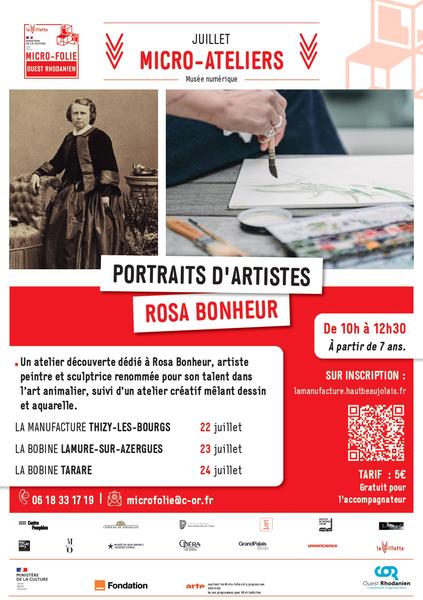 Micro-atelier au musée numérique - Portraits d\'artistes : ROSA BONHEUR - Thizy