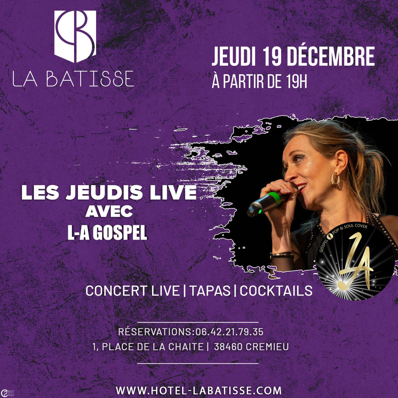 Les jeudis live de La Batisse : L-A Gospel_Crémieu - Balcons du Dauphiné