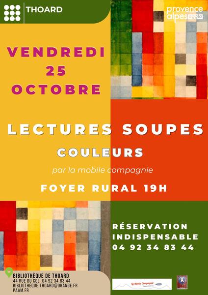 Lectures soupes Le 25 oct 2024