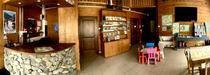 Intérieur chalet d'accueil Casterino