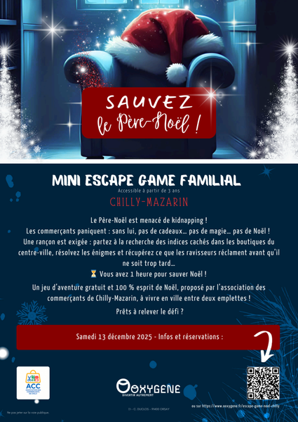 Sauvez le Père Noël – Escape Game de Noël à Chilly-Mazarin 