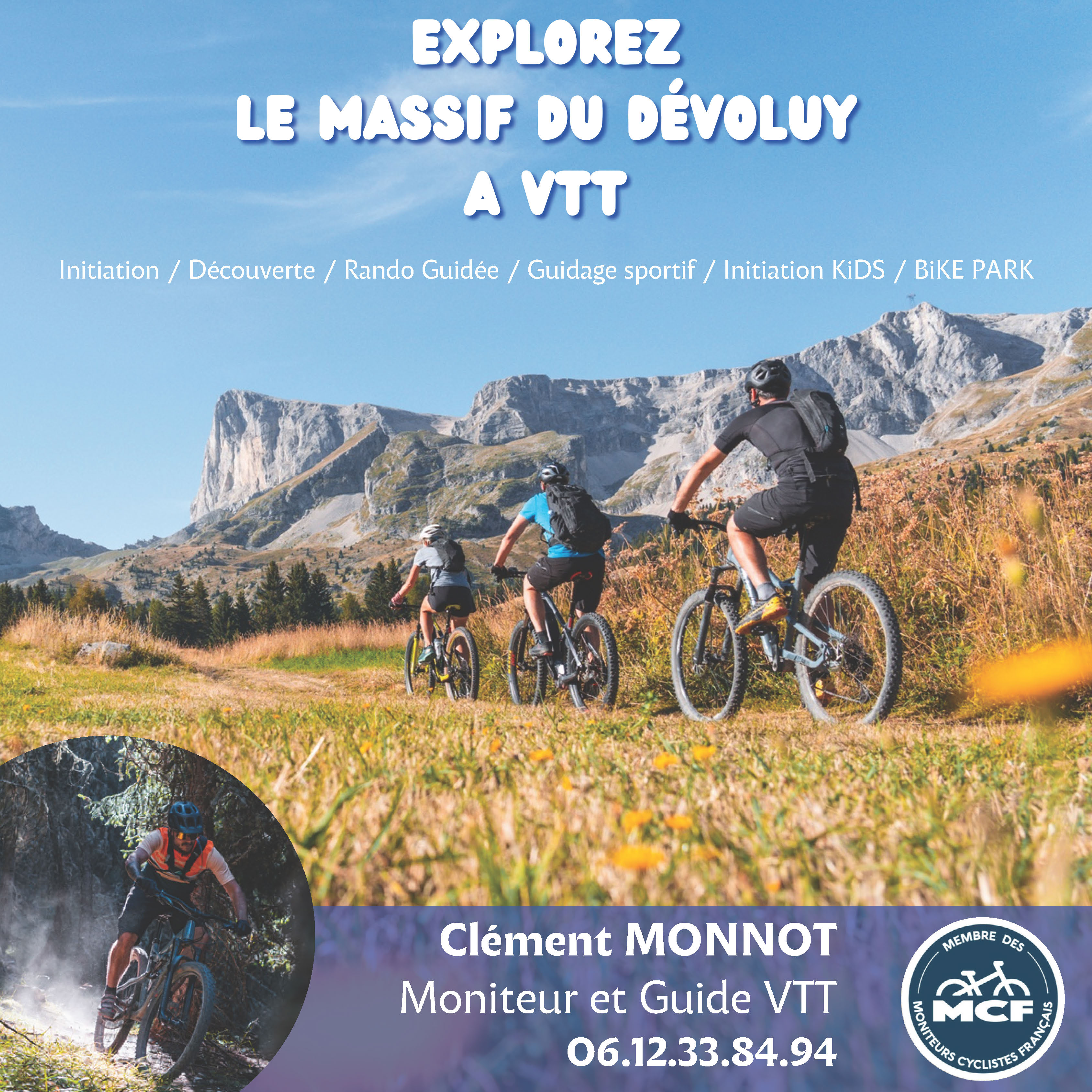 Affiche Clément Monnot Guide VTT