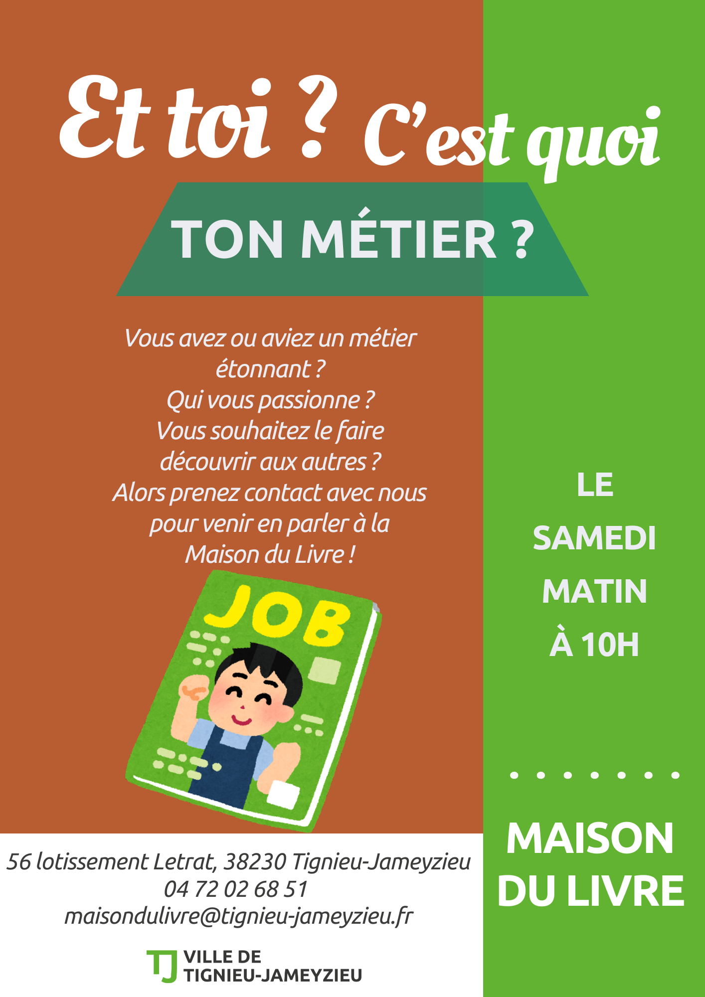 Rencontre "Et toi ? C'est quoi ton métier ?"_Tignieu-Jameyzieu - Balcons du Dau…