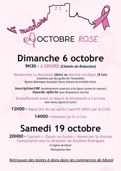 Octobre Rose à Murol