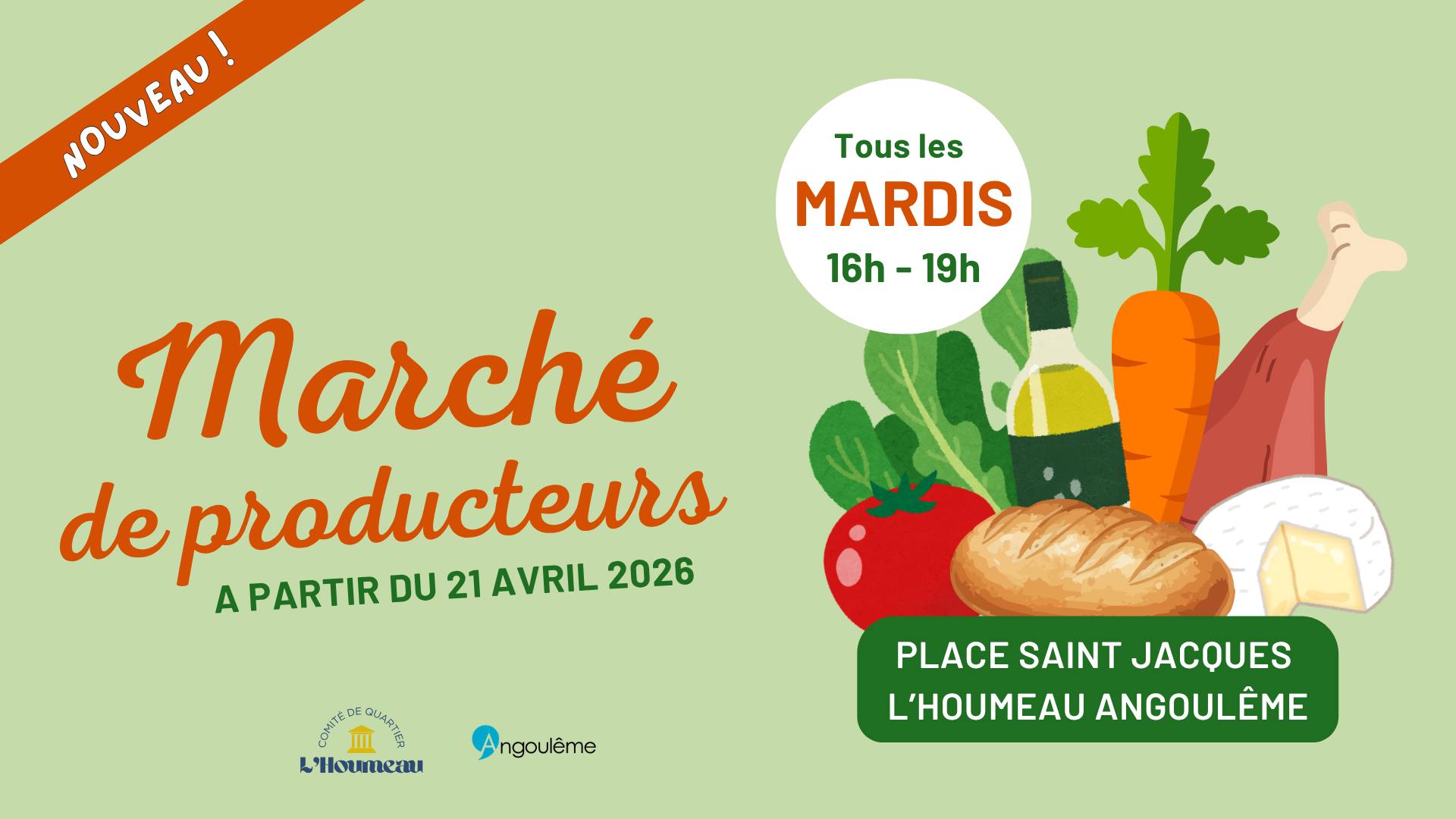 Marché de producteurs de pays à Angoulême