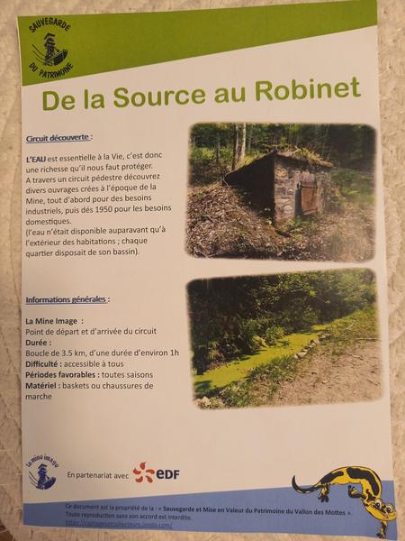 Circuit piéton et  découverte : de la source au robinet._La Motte-d'Aveillans