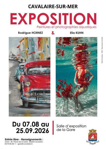 Exposition : Peintures et Photographies aquatiques par Rodrigue Hornez et Elia Kuhn_Cavalaire-sur-Mer