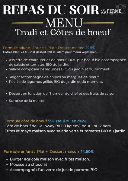 Soirée côte de bœuf à la ferme de peyrouse