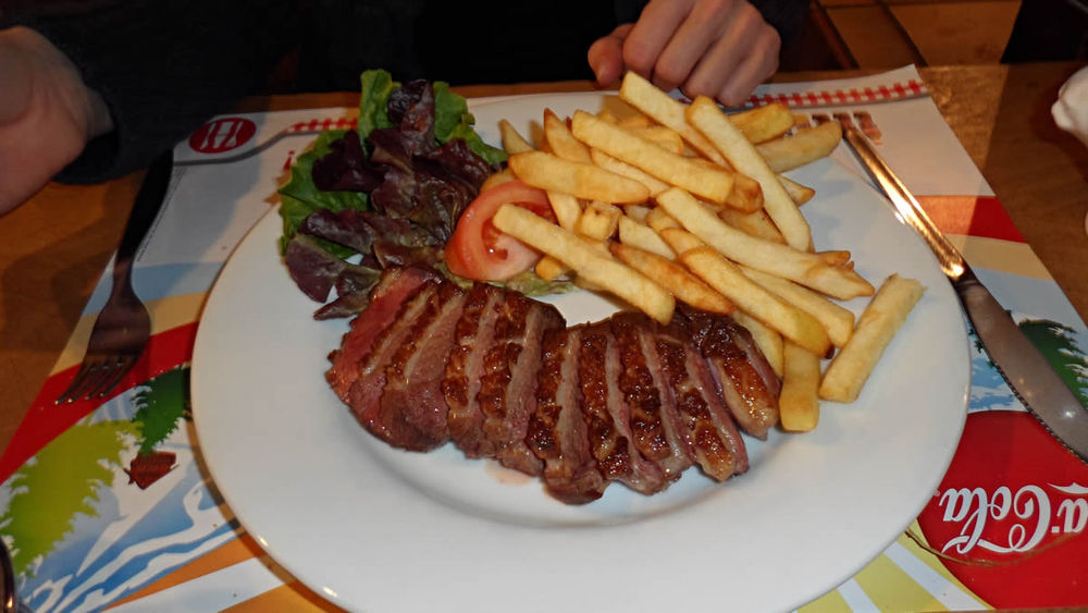 Le magret de canard et ses frites