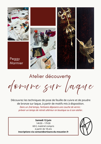 Atelier découverte de la dorure sur laque_Milly-la-Forêt