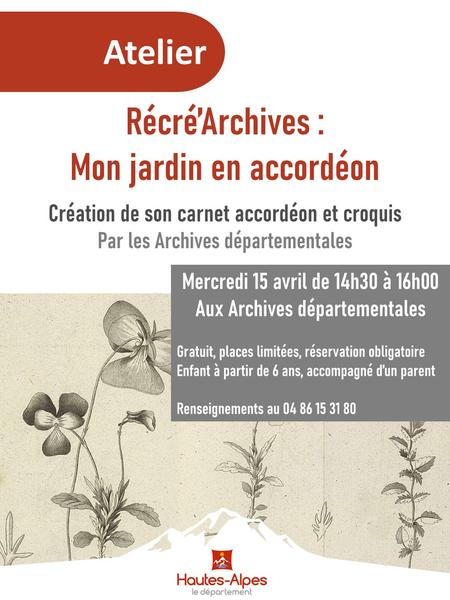 Récré’Archives : Mon jardin en accordéon