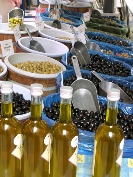 Huile d'olive sur le marché