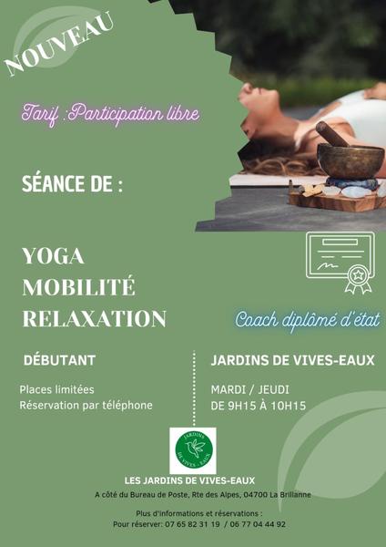 Séance de yoga aux Jardins de Vives-Eaux Du 14 au 16 mai 2024
