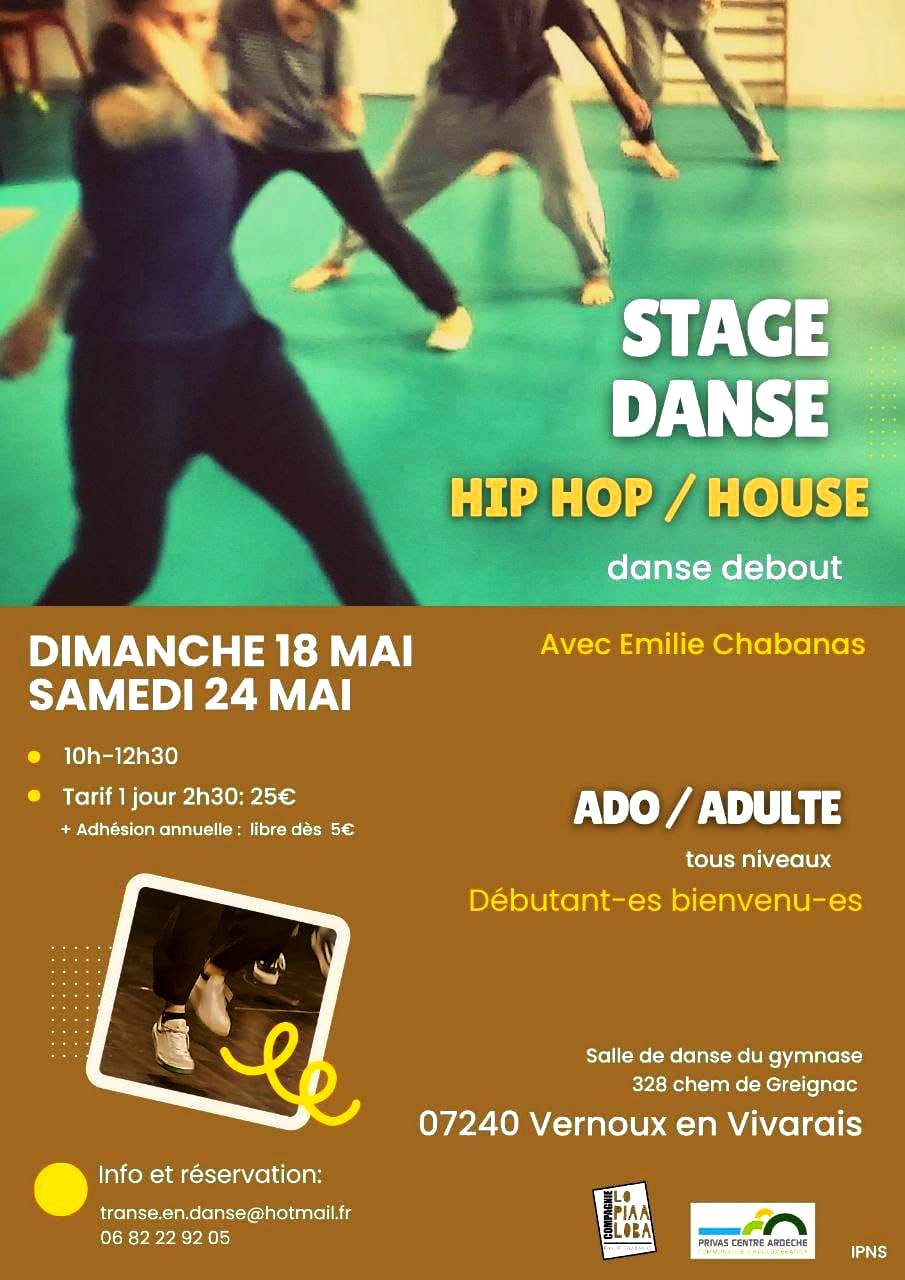 Alle leuke evenementen! : Stage Danse hip-hop / house (danse debout) pour ados et adultes