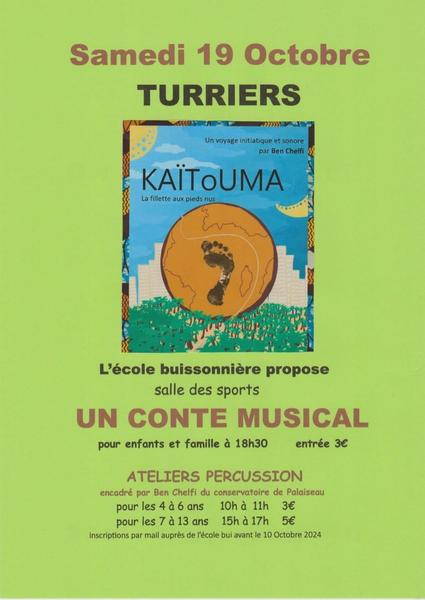 Conte musical : "Kaïtouma, la fillette aux pieds... Le 19 oct 2024