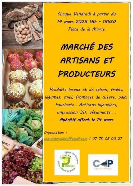 Marché des artisans et producteurs de Parmilieu et alentours