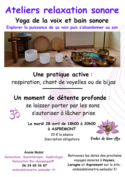 Yoga de la voix et voyage sonore