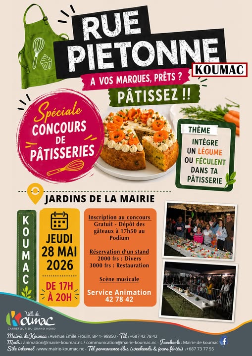Rue piétonne à Koumac