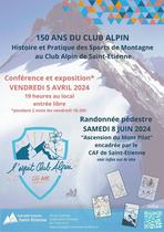 Conférence et exposition 150 ans du Club Alpin Du 5 avr au 31 mai 2024