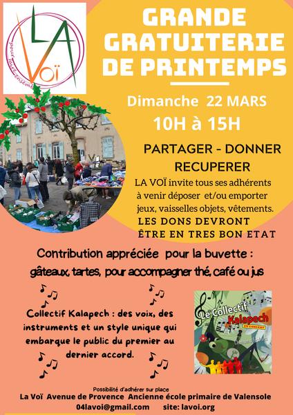 Grande gratuiterie de printemps