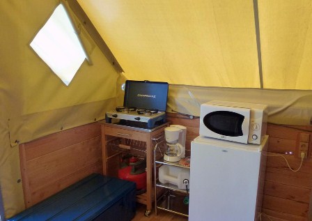 Cabanes (int) au camping Les Foulons