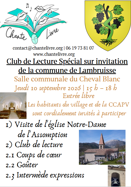Club de lecture spécial à Lambruisse