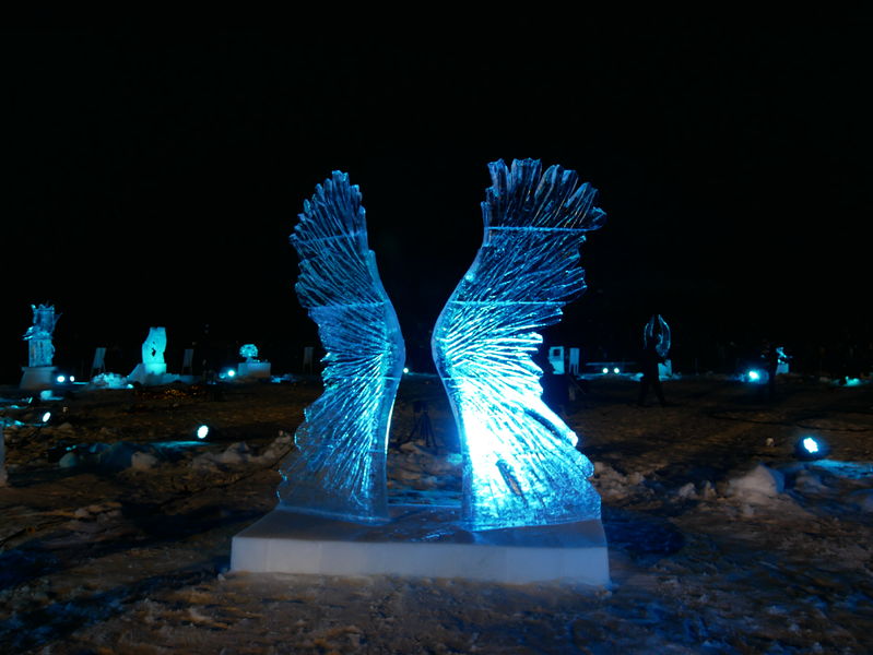 concours de sculpture sur glace à Valloire