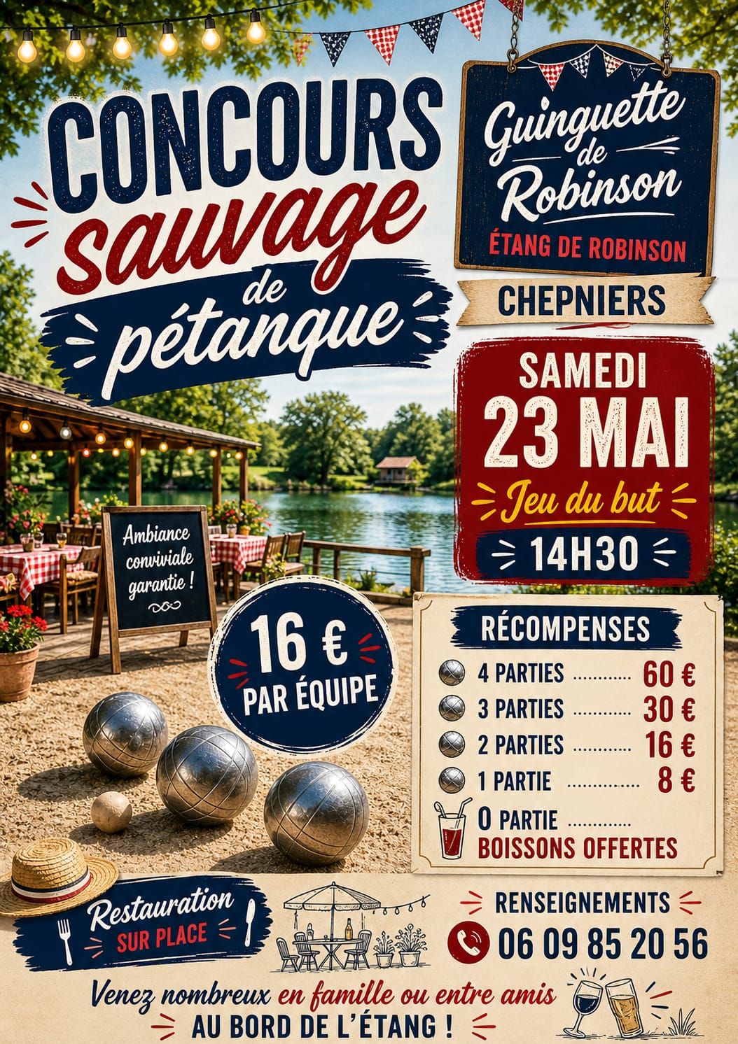 Concours sauvage de pétanque