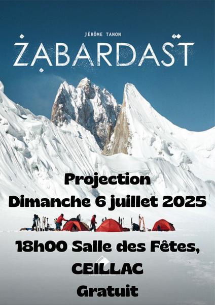 affiche - © comité d'animations de Ceillac Projection de film : Zabardast - © comité d'animations de Ceillac