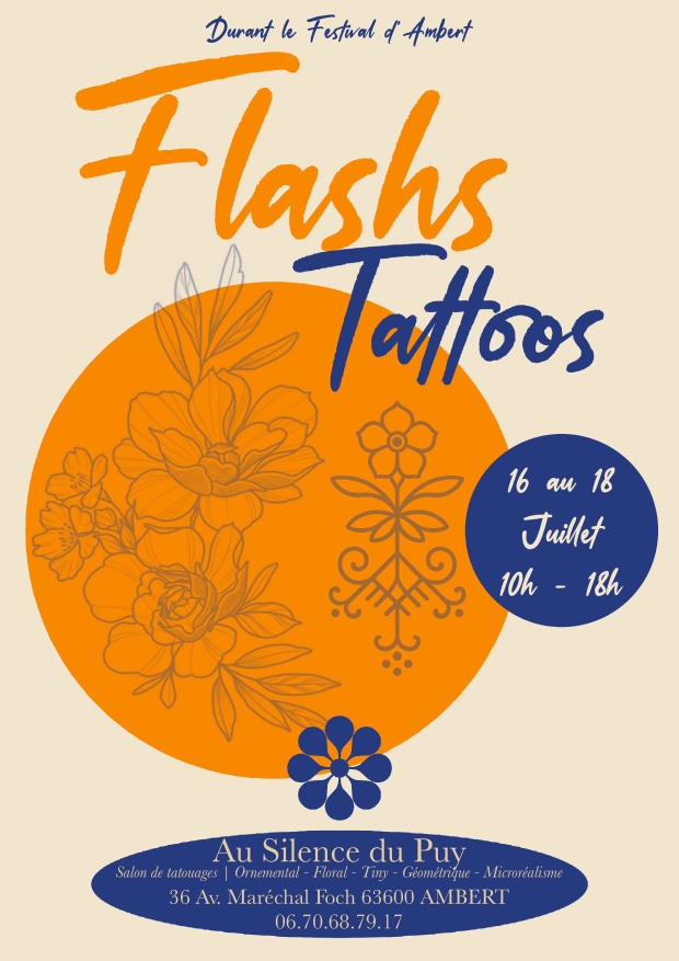 Flash tatoos pendant le festival d’Ambert – Salon : Au silence du Puy »