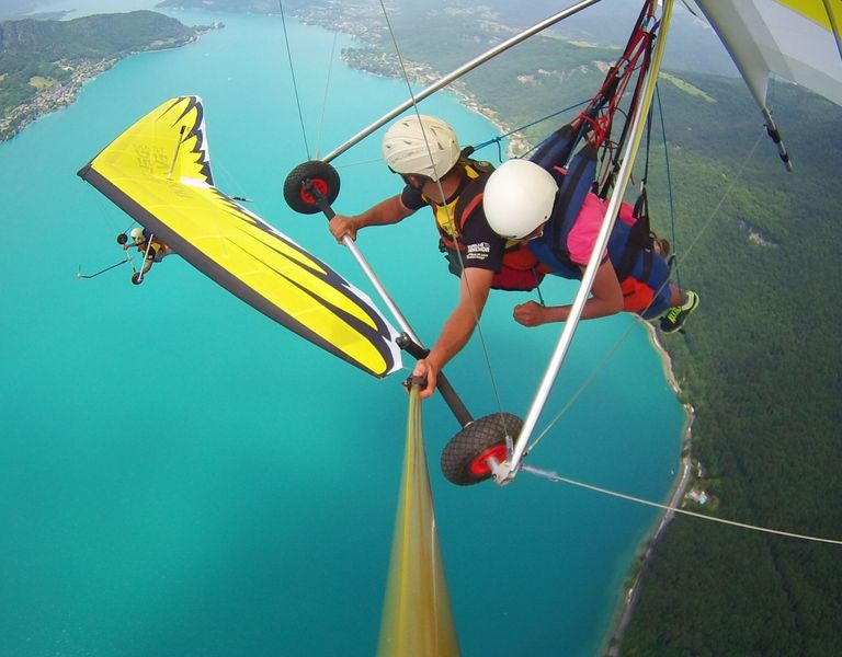 Delta Evasion deltaplane Sources du lac d'Annecy