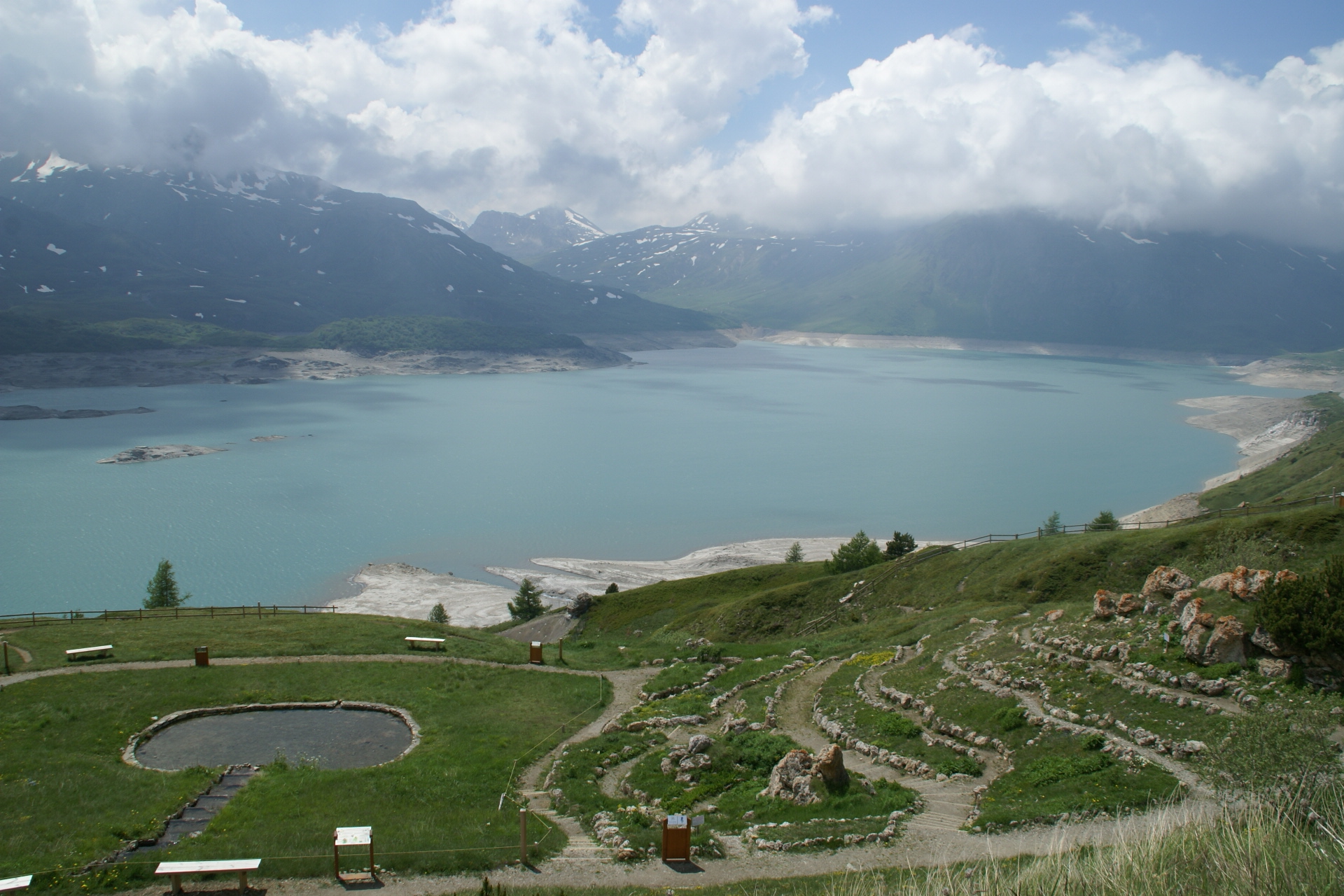 The garden above Lake Mont-Cenis