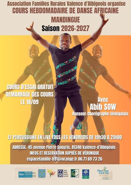 Cours de danse Mandingue