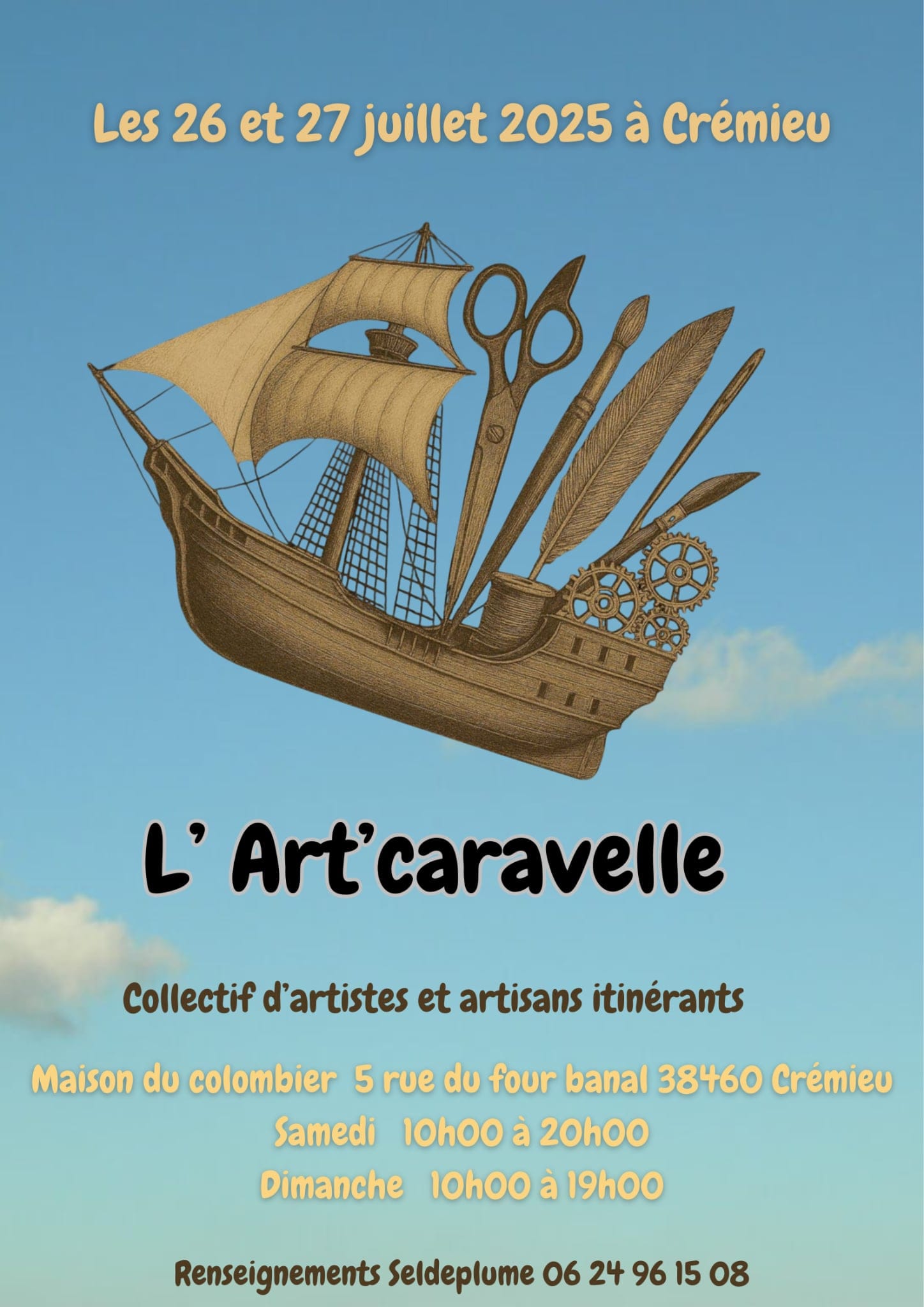 Exposition de "L'Art Caravelle", un collectif d'artistes et d'artisans itinéran…